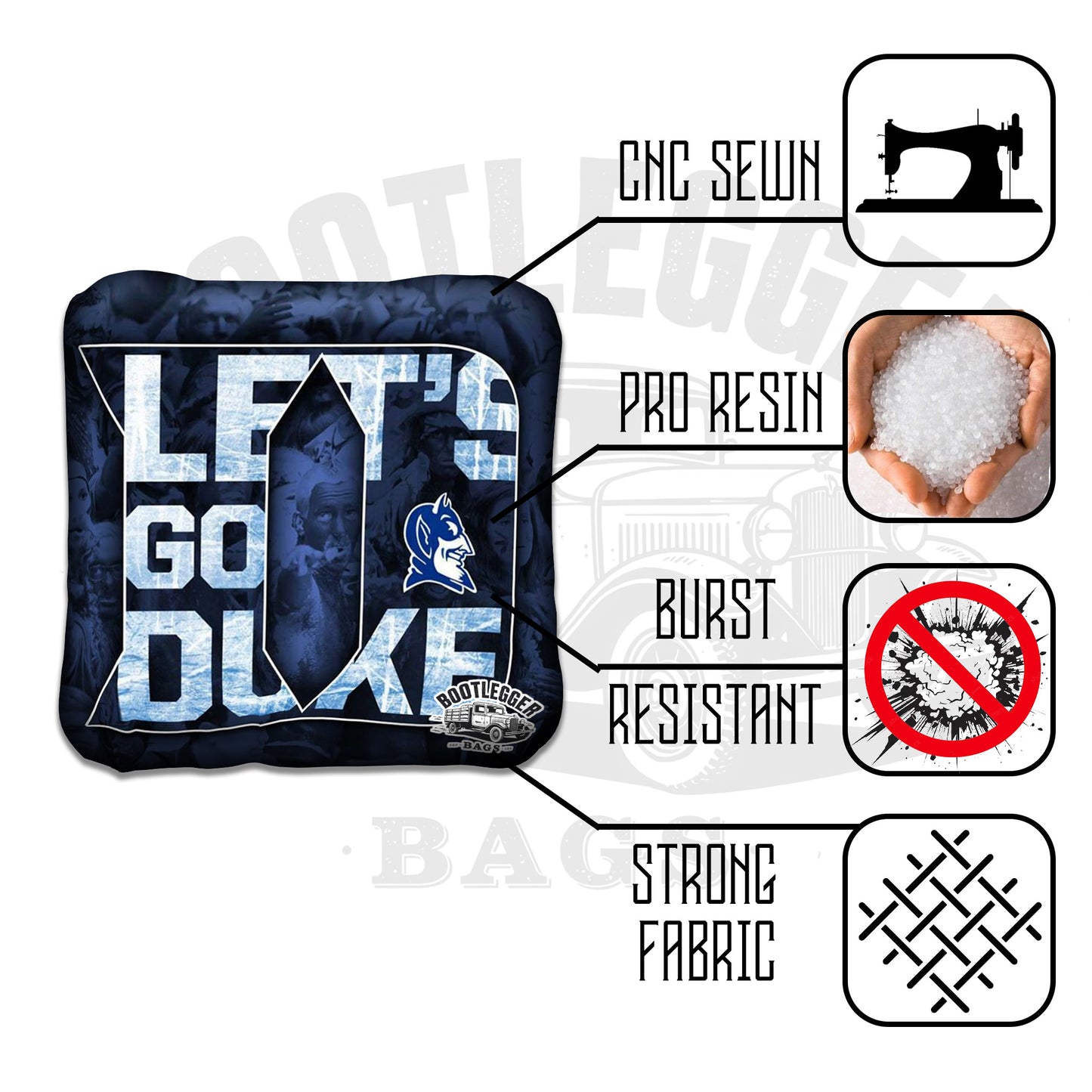 Duke Blue Devils Cornhole Bags