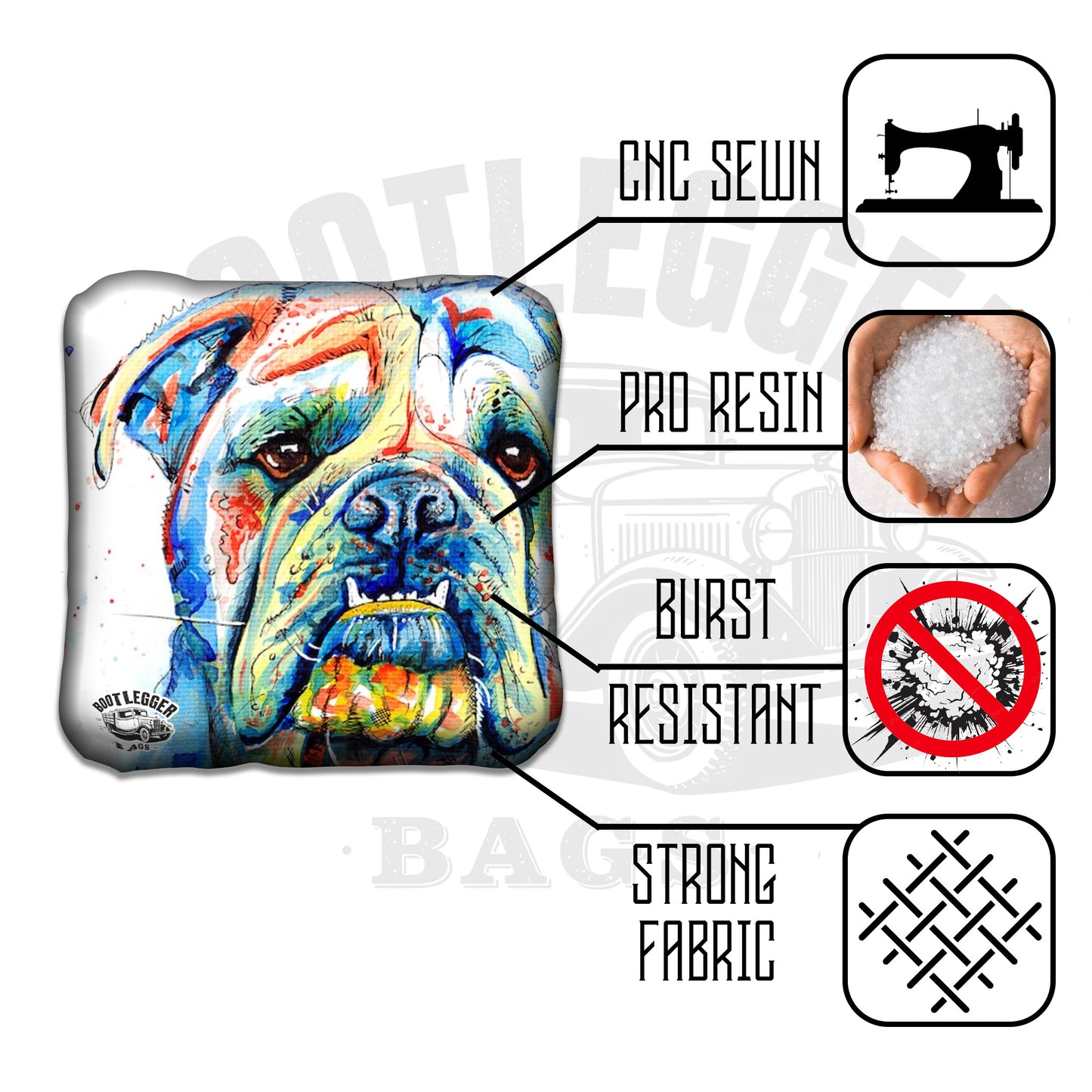 English Bulldog Cornhole Bags