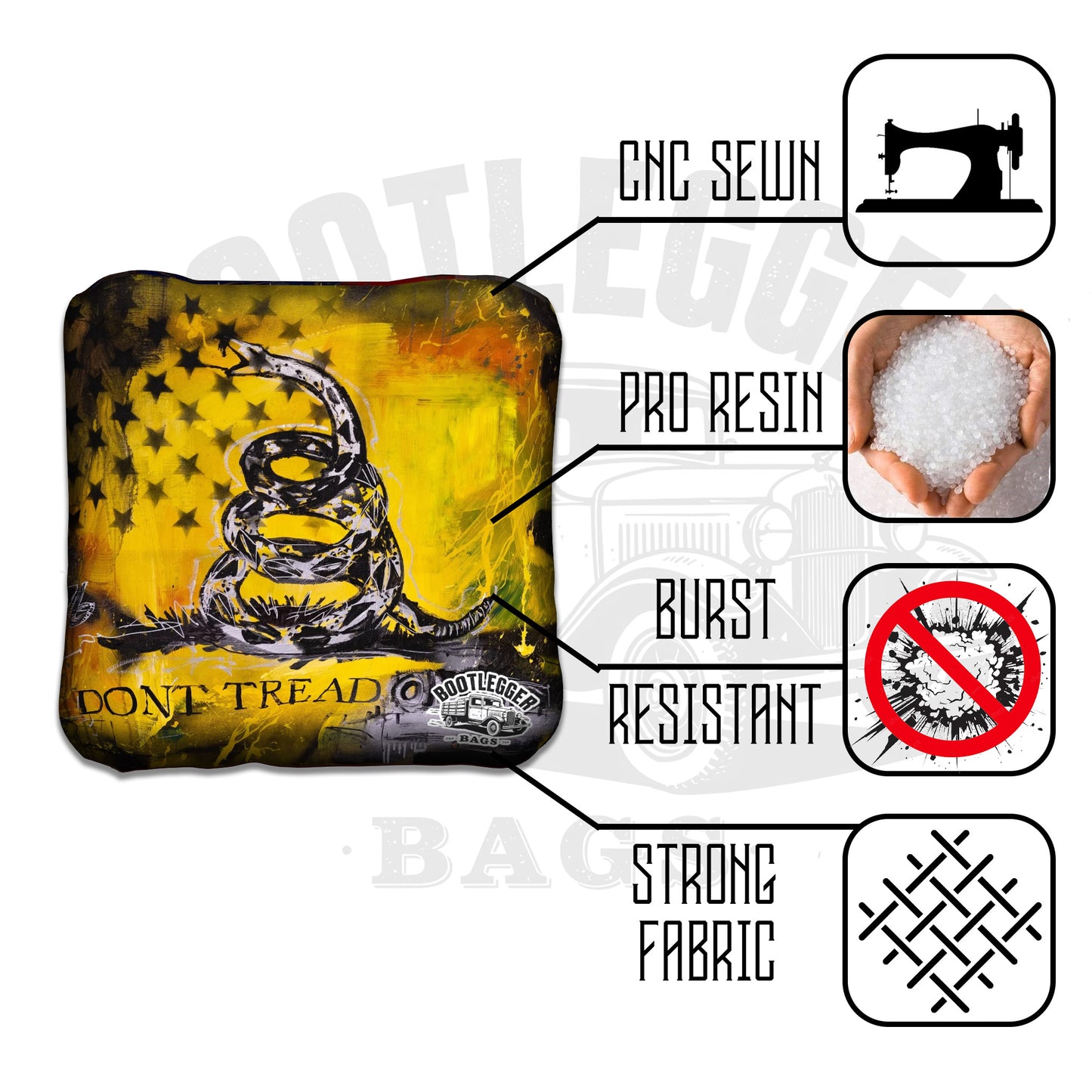 Dont tread on Me Cornhole Bags