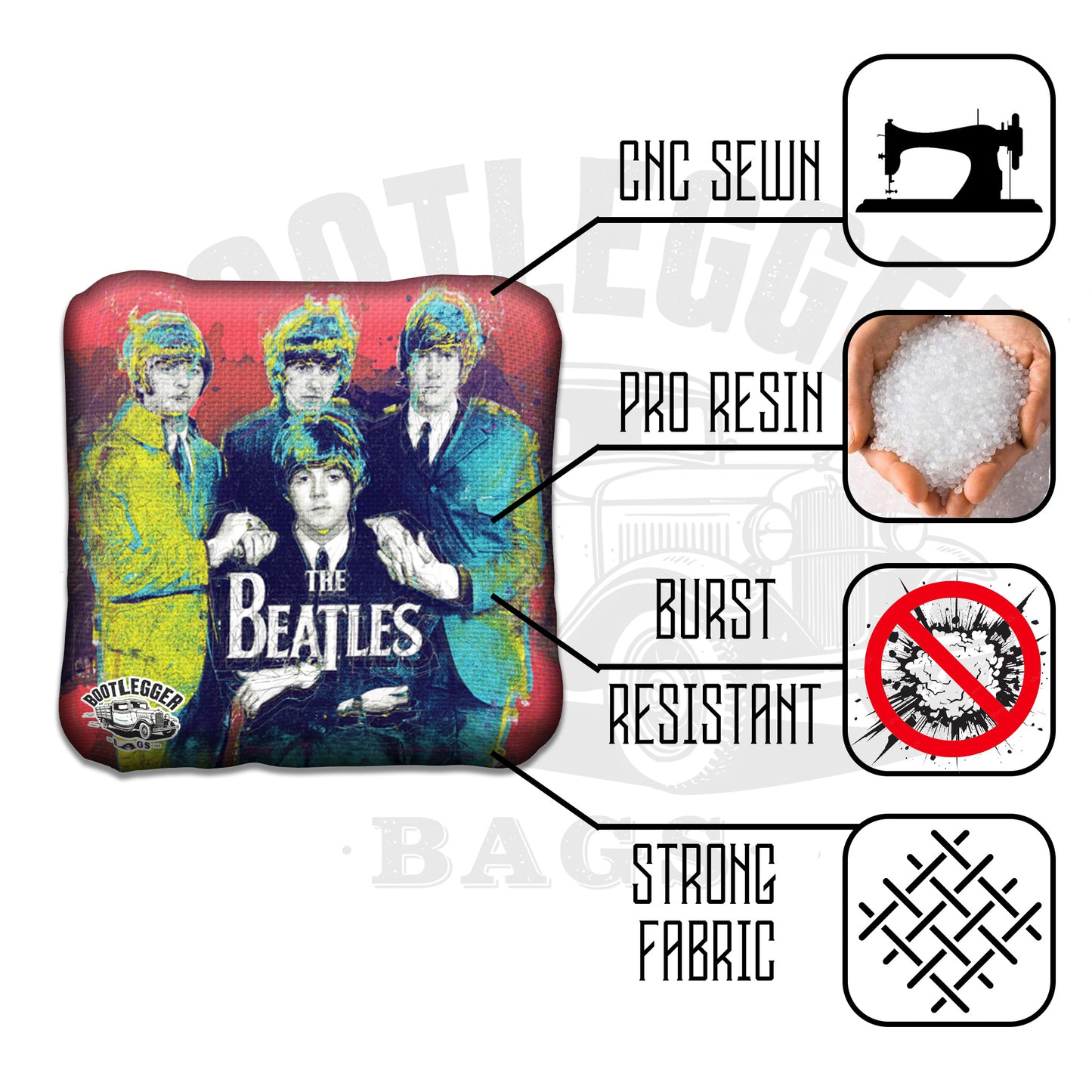 The Beatles Fan Art Cornhole Bags