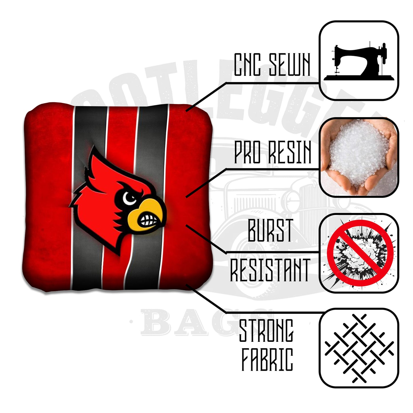 Louisville Cardinals Cornhole Bags