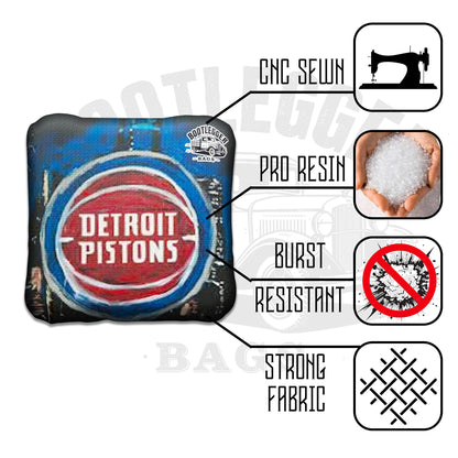 Detroit Pistons Fan Art Cornhole Bags