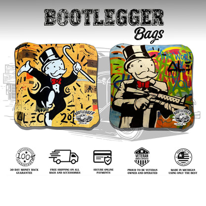 Alec Monopoly Man Cornhole Bags