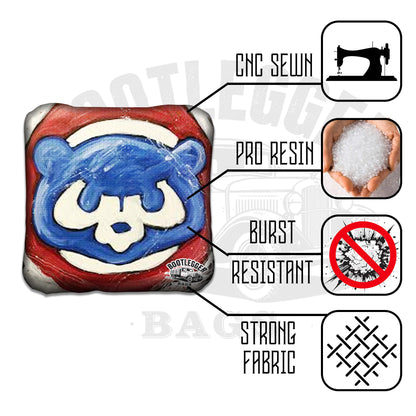Chicago Cubs Fan Art Cornhole Bags