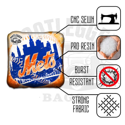 New York Mets Fan Art Cornhole Bags