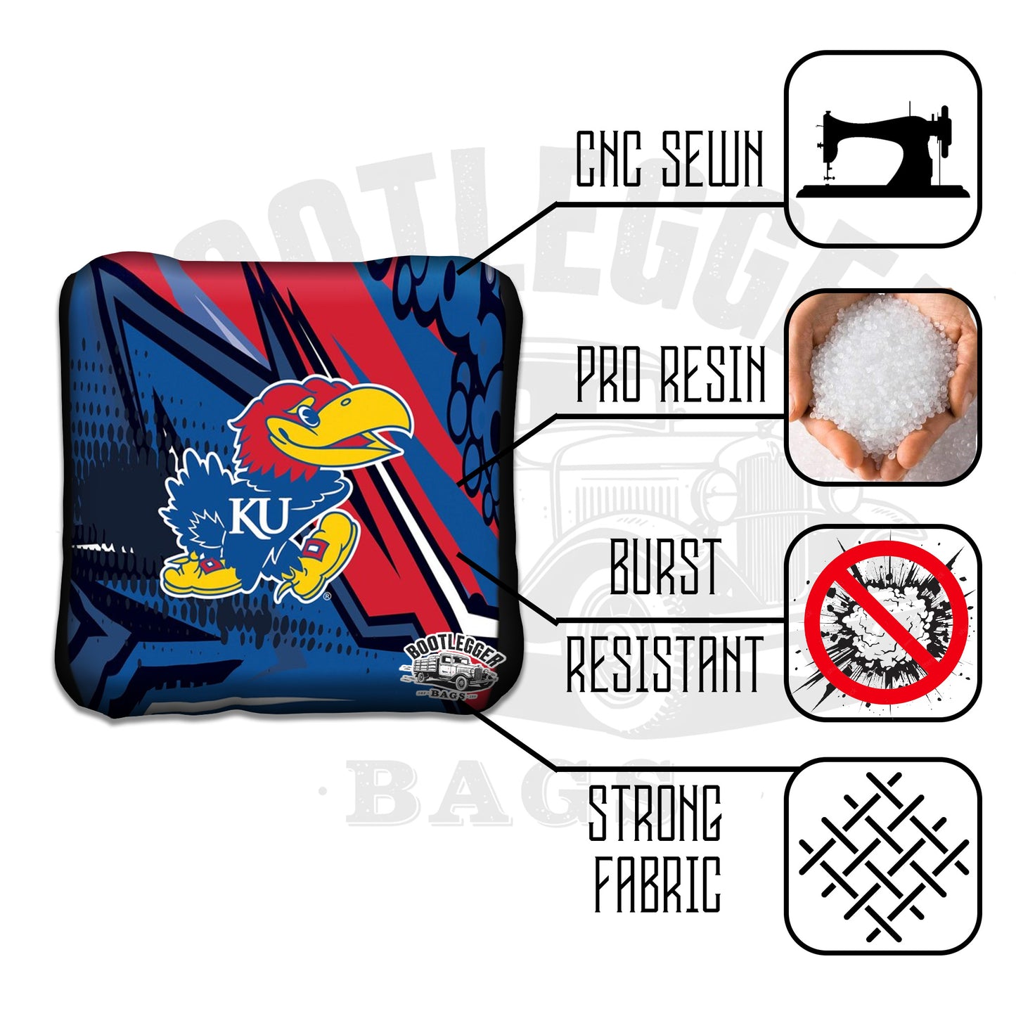 Kansas Jayhawks Cornhole Bags