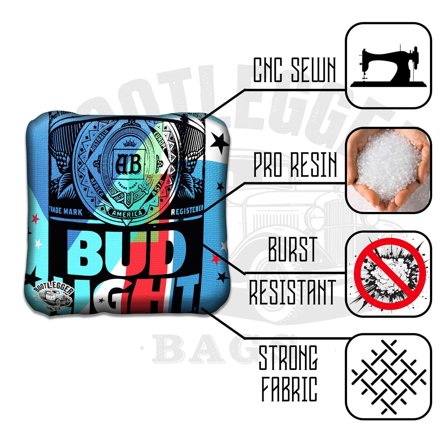 Bud Light Fan Art Cornhole Bags