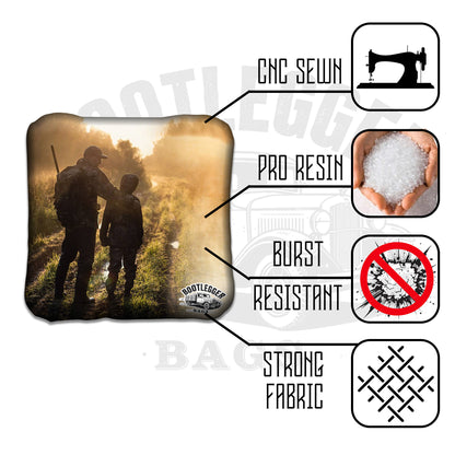 Hunting and Buck Sillouette Cornhole Bags