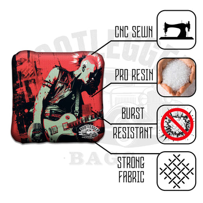 Punk Rock Themed Cornhole Bags