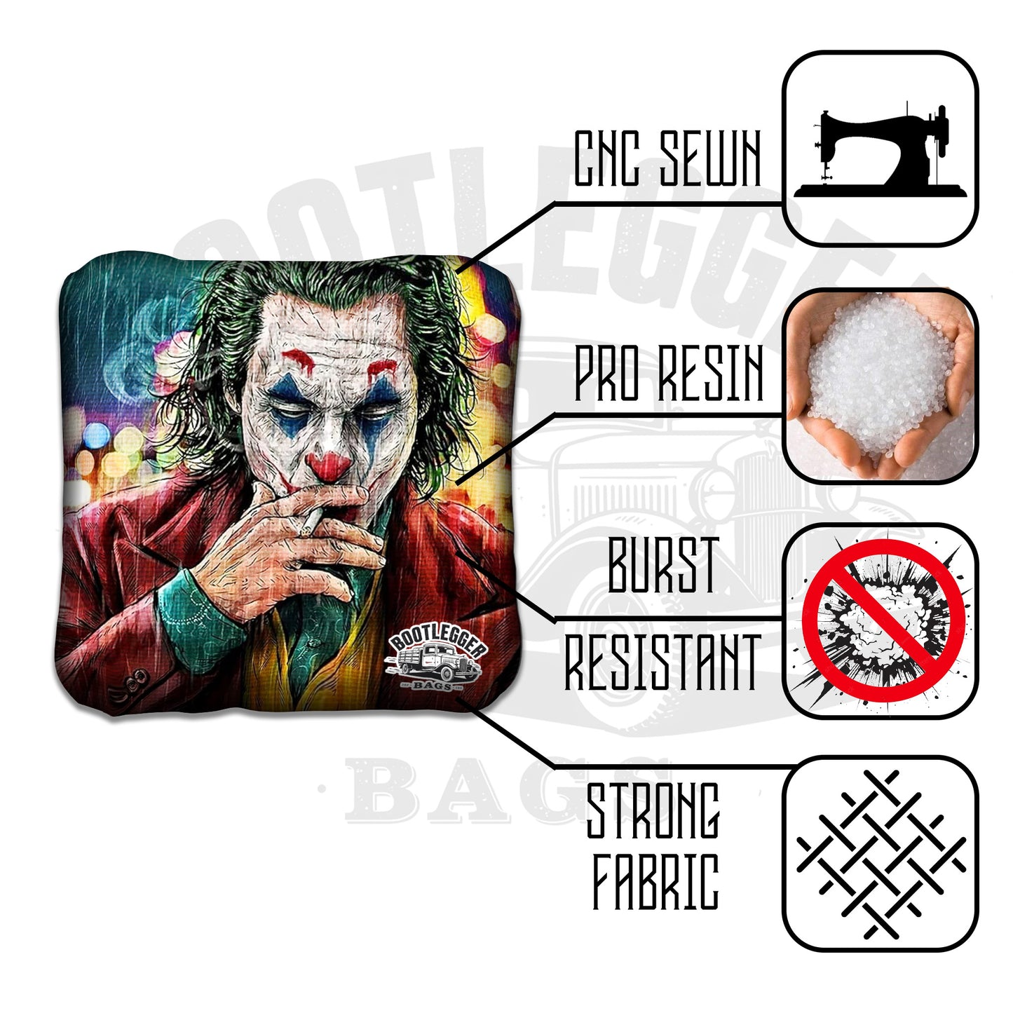 The Joker Fan Art Cornhole Bags