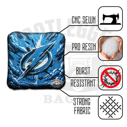Tampa Bay Lightning Fan Art Cornhole Bags
