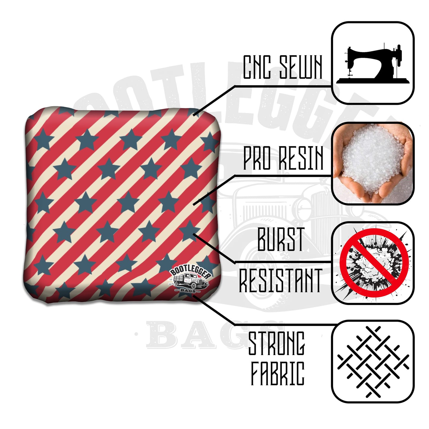 Stars and Stripes American Flag Cornhole Bags