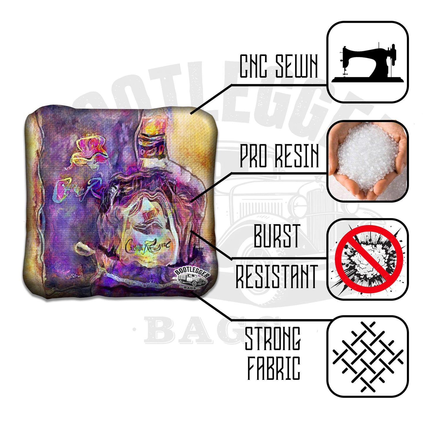 Crown Royal Fan Art Cornhole Bags