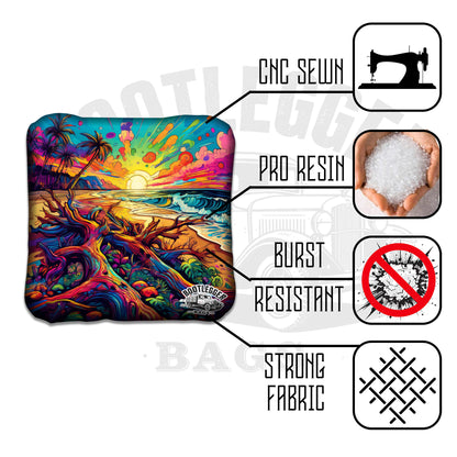 Tropical Under Water and Beach Cornhole Bags