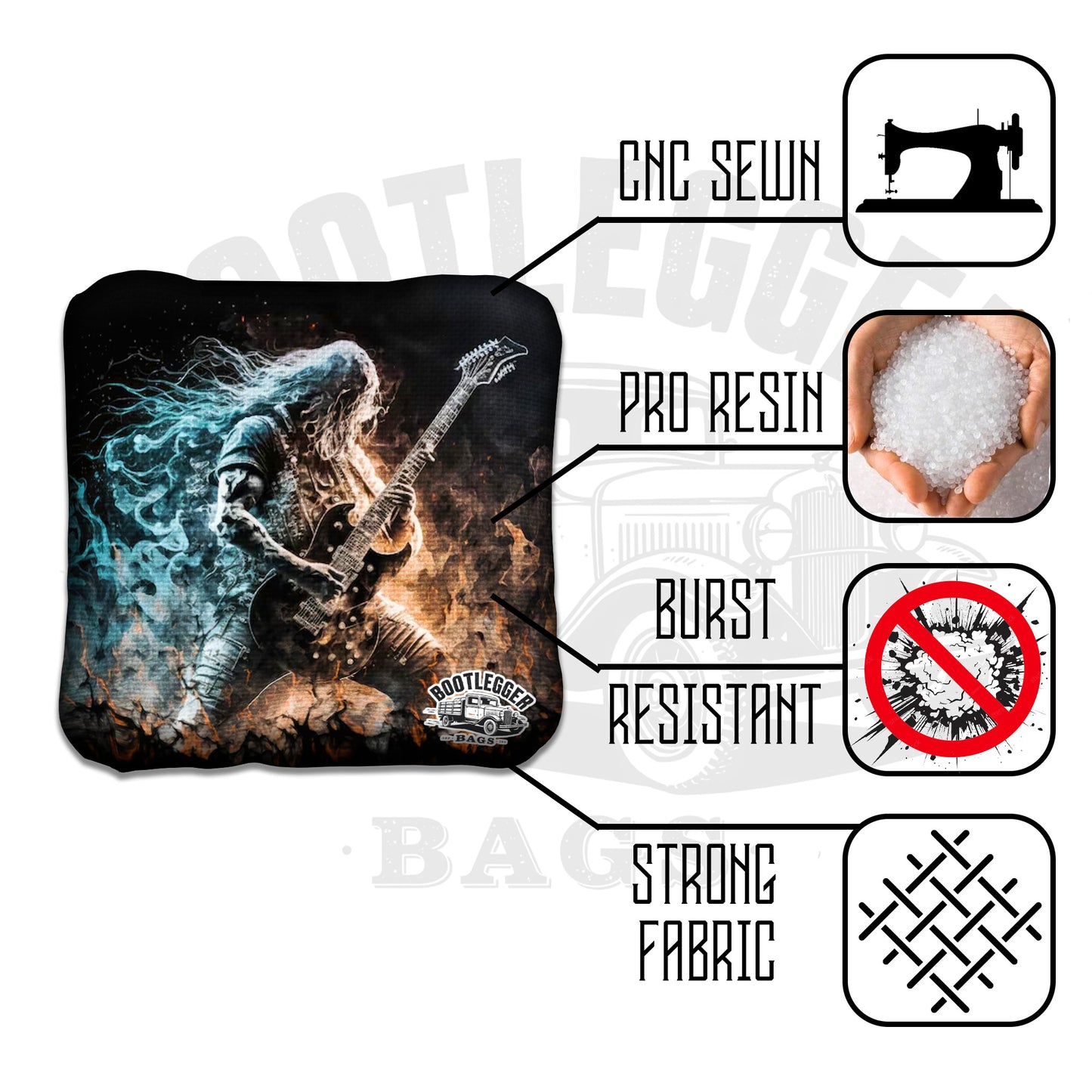 Heavy Metal Themed Cornhole Bags