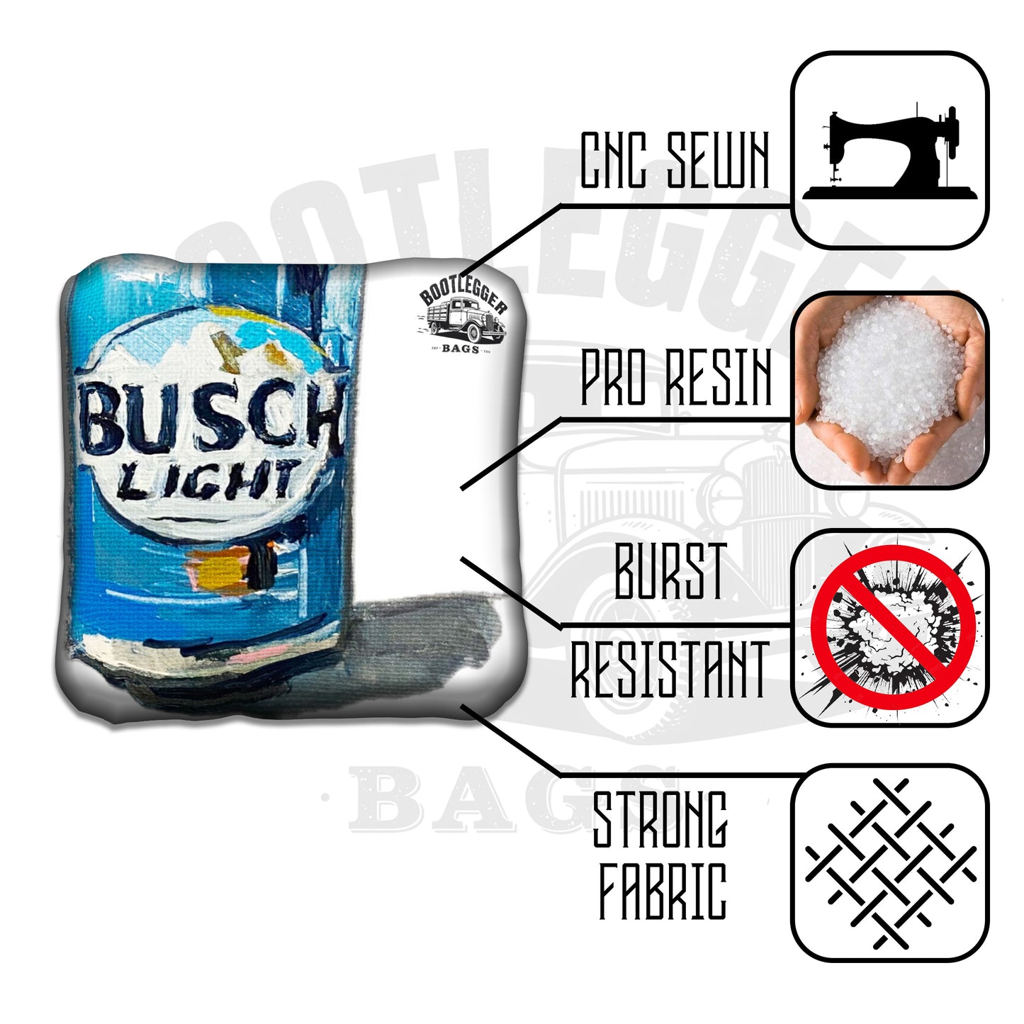 Busch Light Fan Art Cornhole Bags