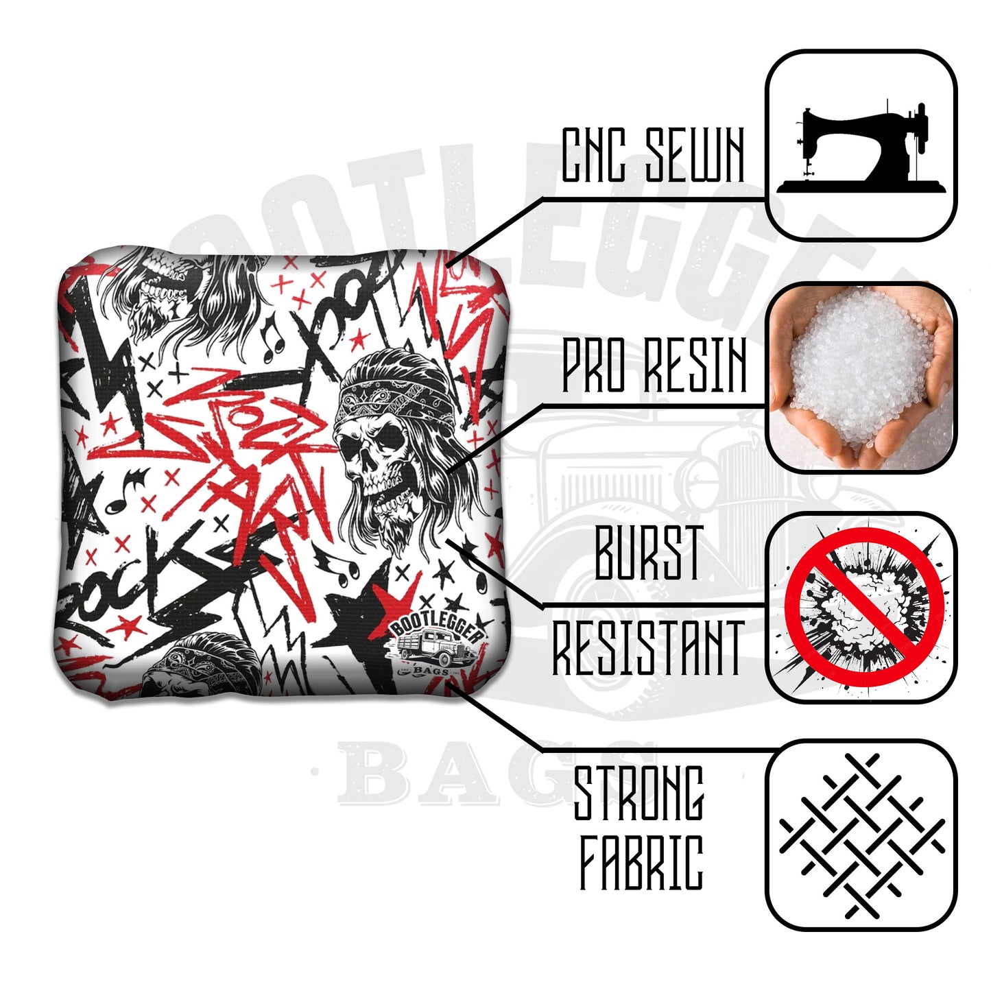 Alternative Rock Cornhole Bags