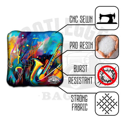 Jazz Theme Cornhole Bags