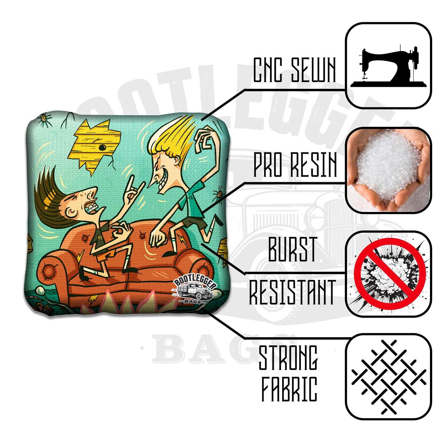 Beavis and Butthead Fan Art Cornhole Bags