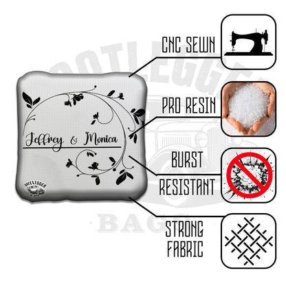 Wedding Bride and Groom First Name Cornhole Bags