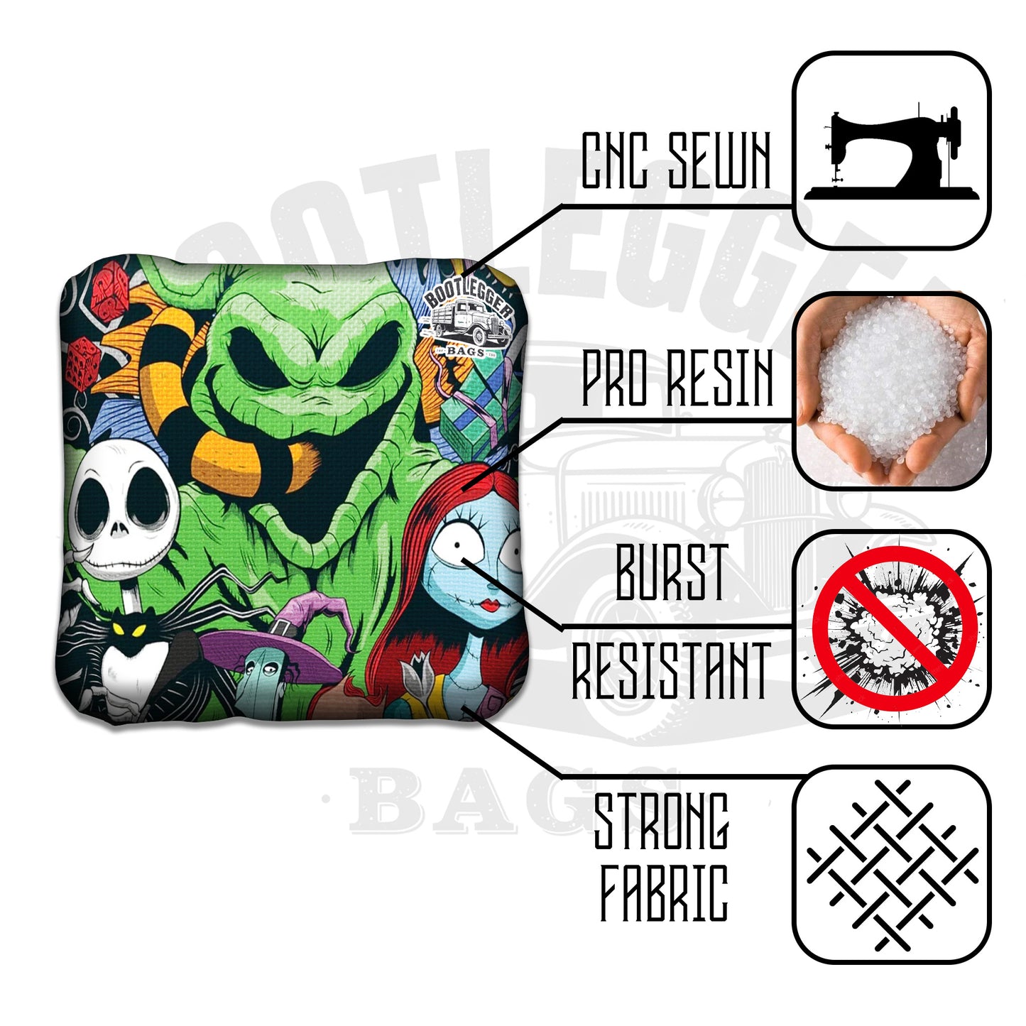 Nightmare Before Christmas Fan Art Cornhole Bags