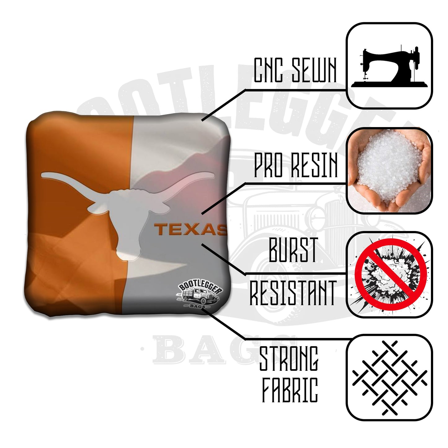 Texas Longhorns Cornhole Bags