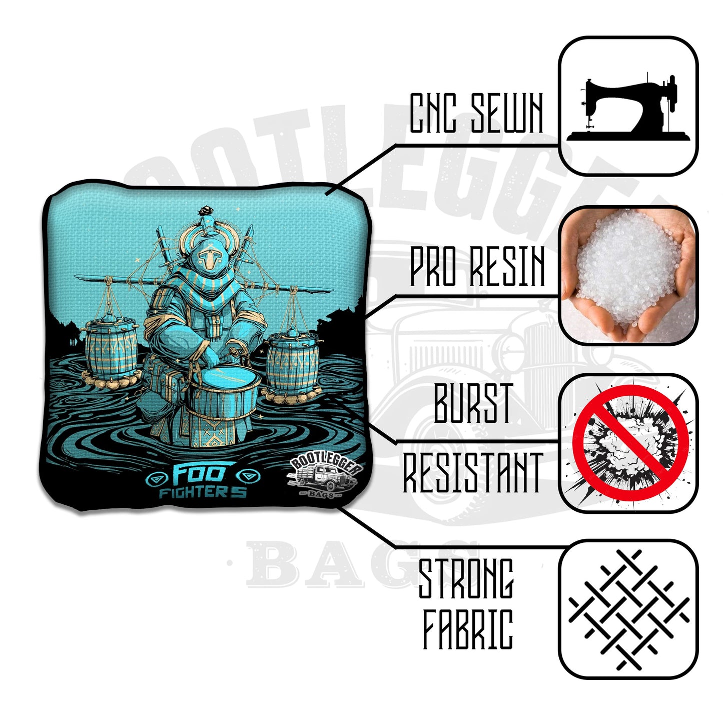 Foo Fighters Fan Art Cornhole Bags