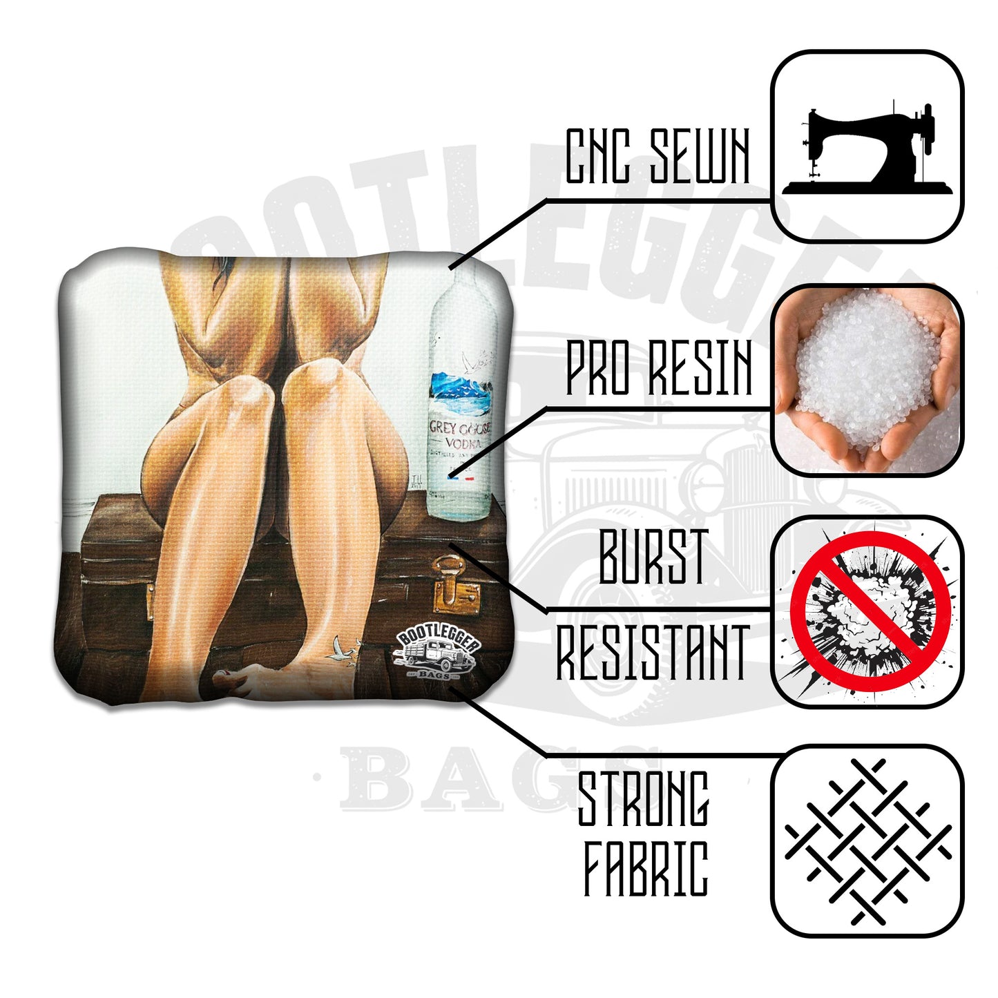 Grey Goose Fan Art Cornhole Bags