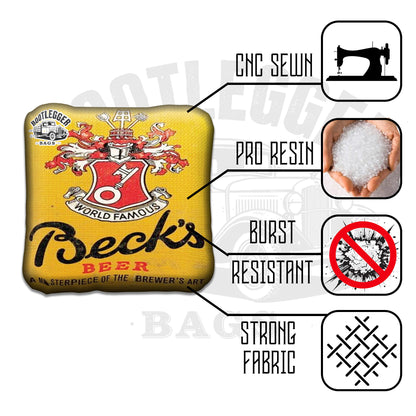 Becks Beer Fan Art Cornhole Bags
