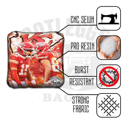 Kansas City Chiefs Fan Art Cornhole Bags
