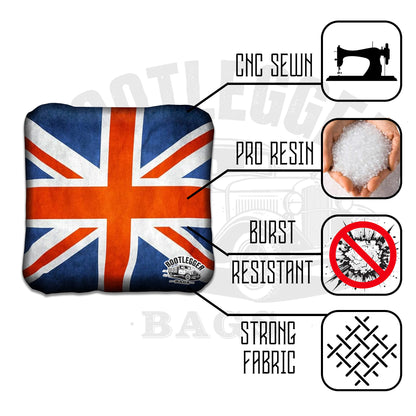 British and American Flag Cornhole Bags