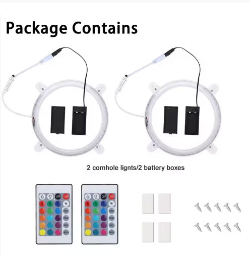 16 Color Changeable Cornhole Hole Lights
