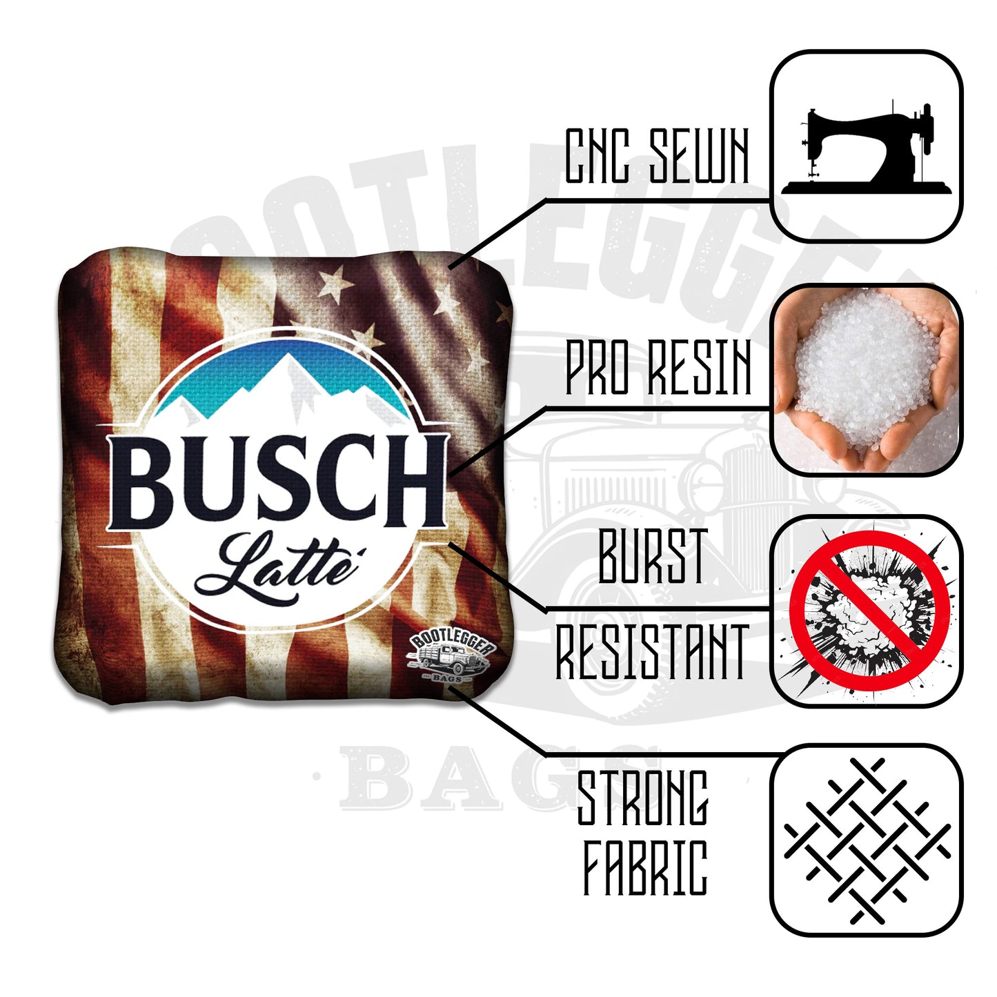 Busch Latte Cornhole Bags
