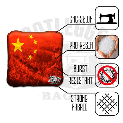 Chinese Flag Cornhole Bags