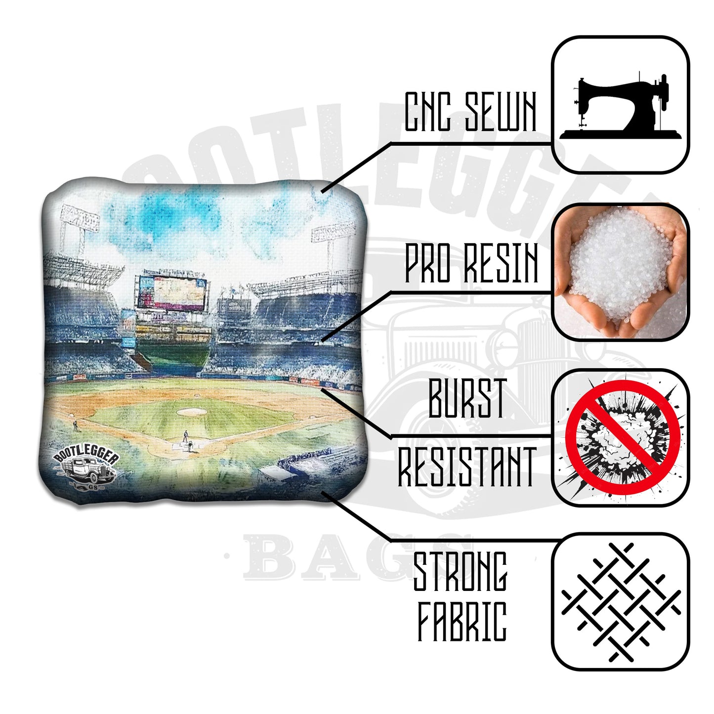 New York Yankees Fan Art Cornhole Bags