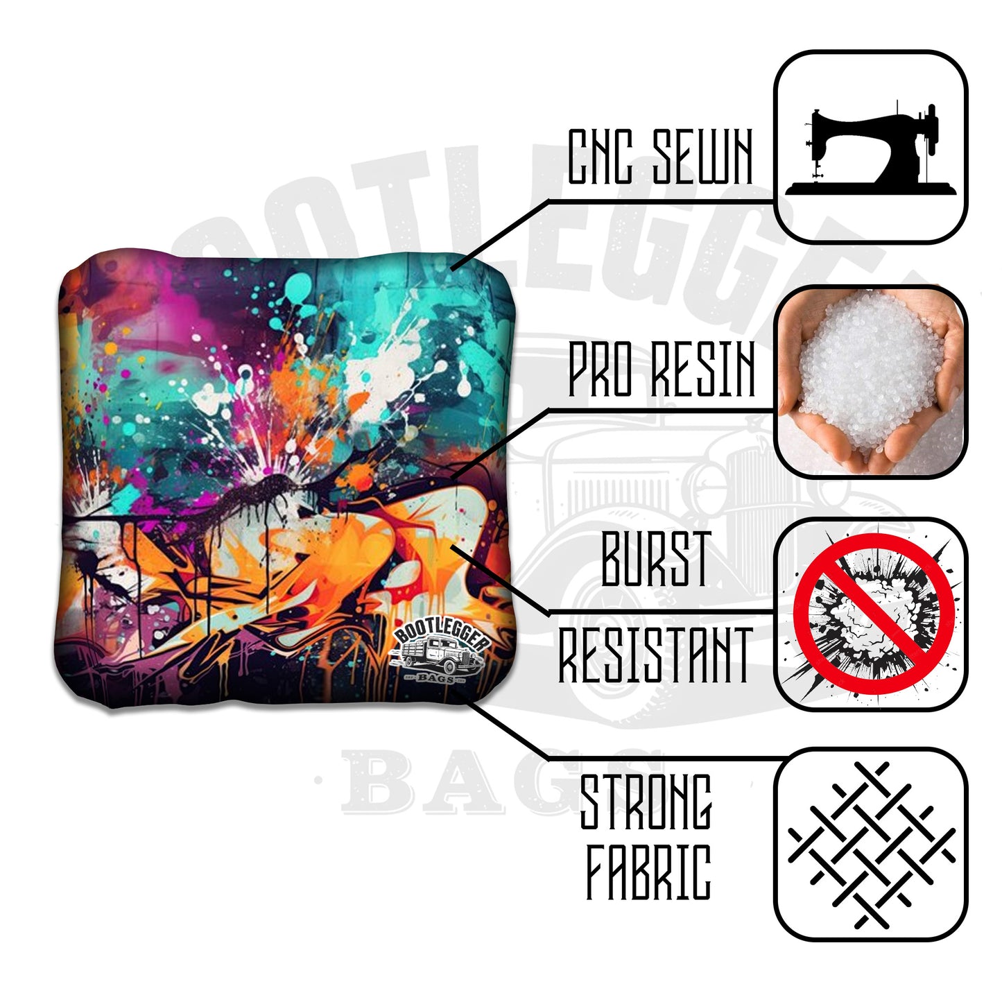 Rap Themed Cornhole Bags