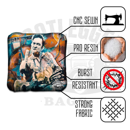 Johnny Cash Fan Art Cornhole Bags