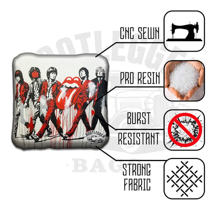 Rolling Stones Fan Art Cornhole Bags