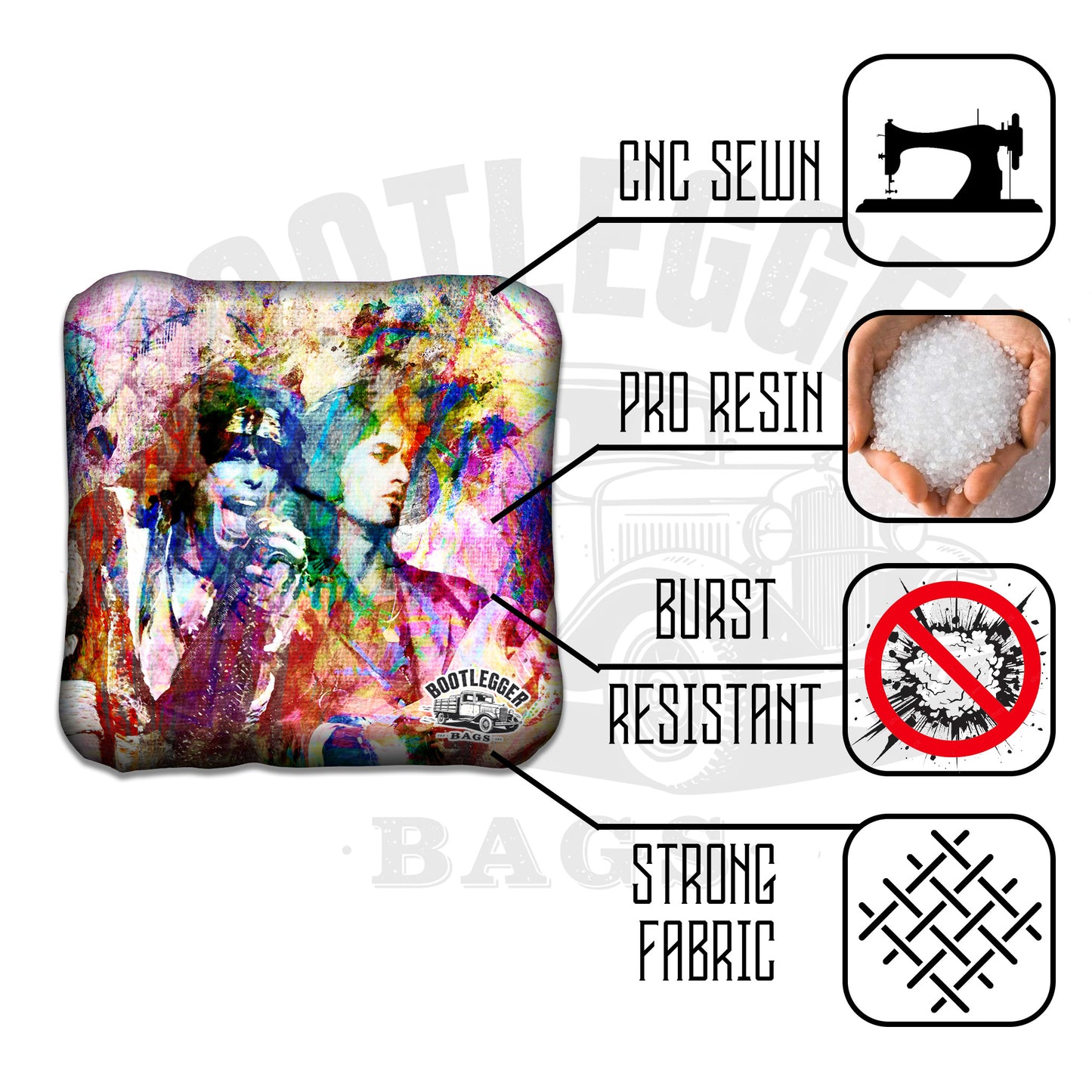 Aerosmith Fan Art Cornhole Bags