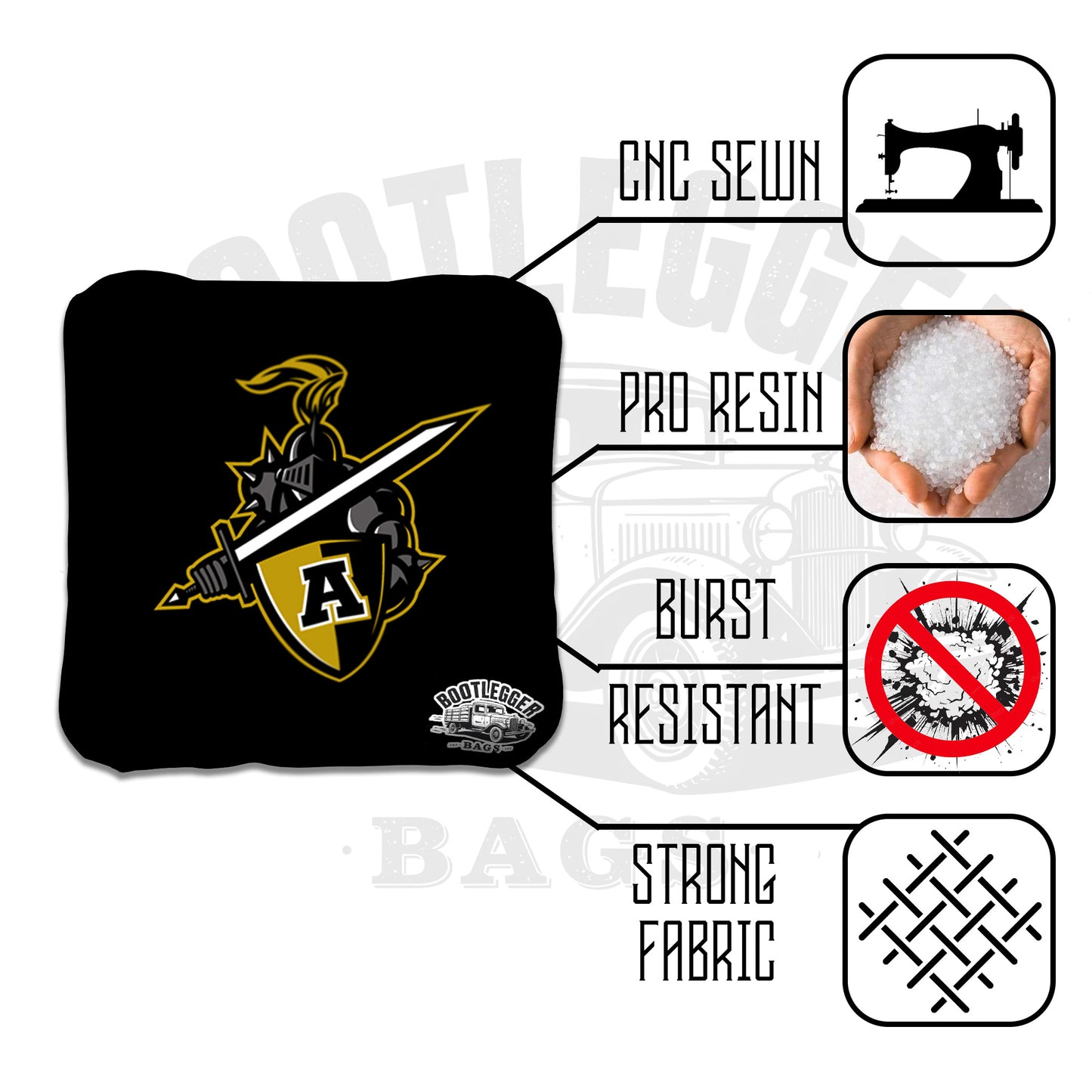 Army Black Knights Cornhole Bags