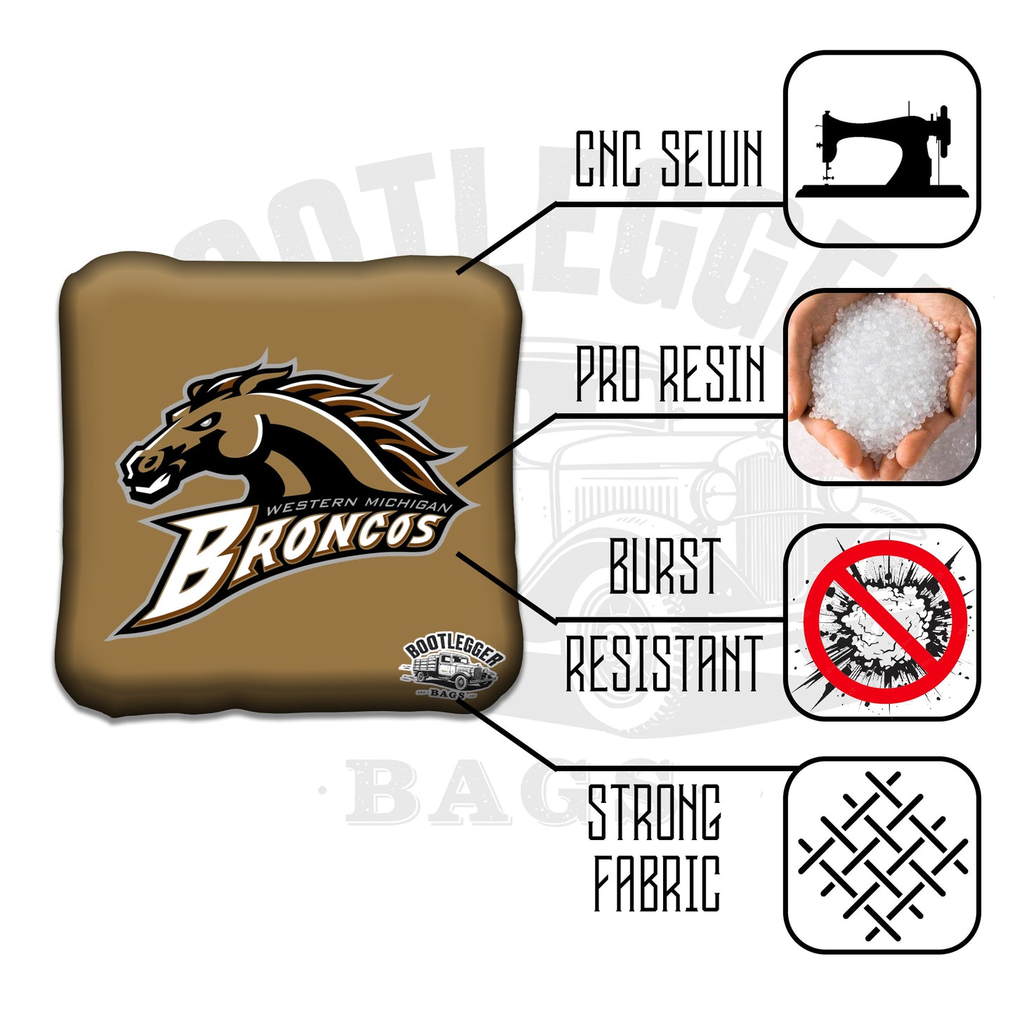 Western Broncos Cornhole Bags