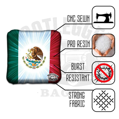 Mexican Flag Cornhole Bags