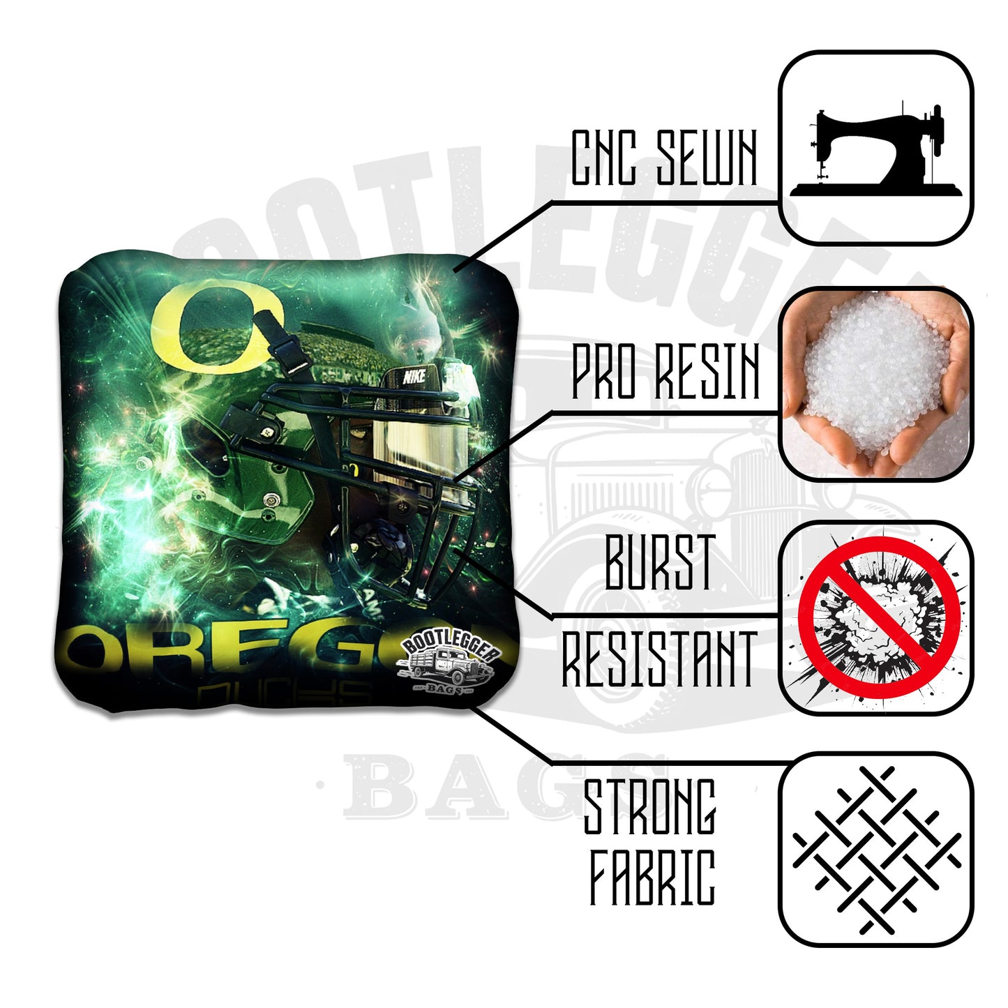 Oregon Ducks Cornhole Bags