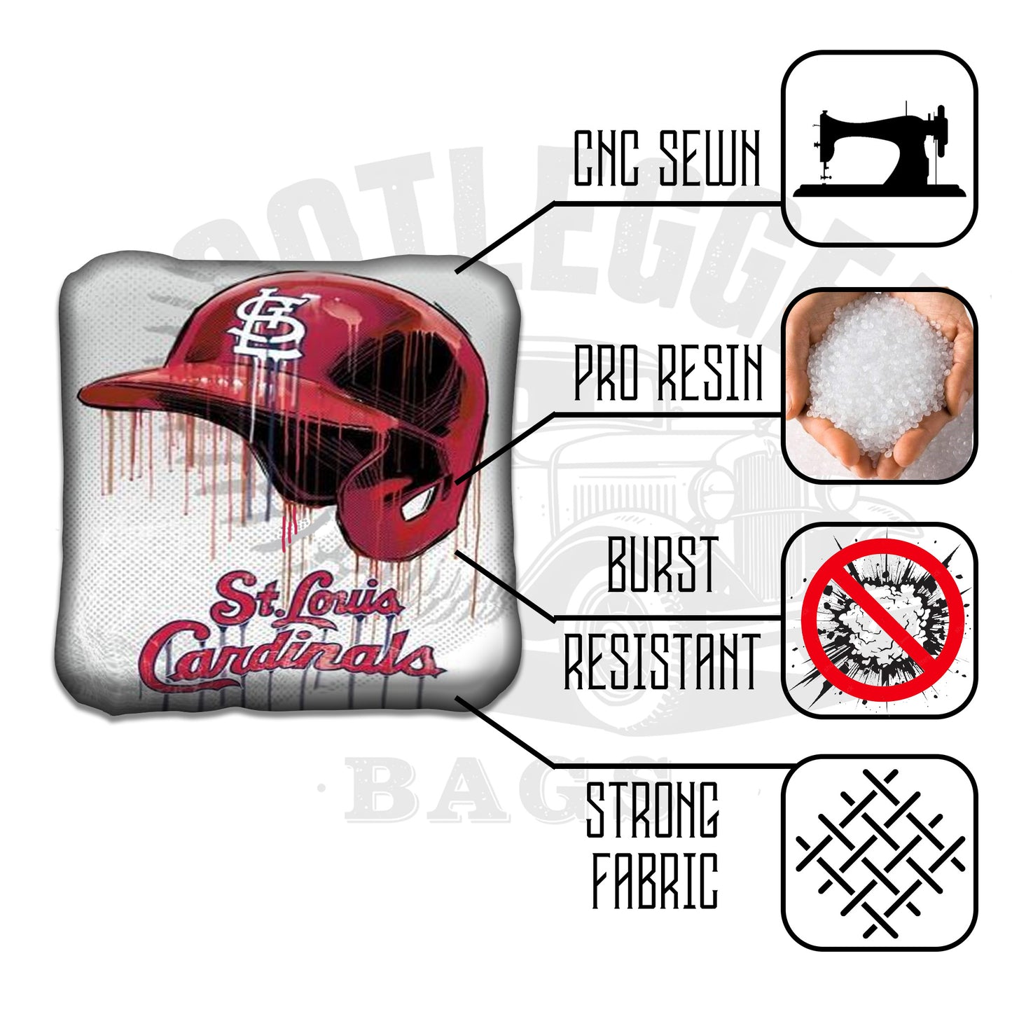 St Louis Cardinals Fan Art Cornhole Bags