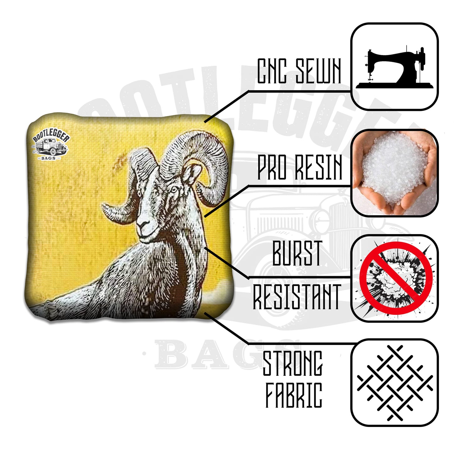 Shiner Bock Beer Fan Art Cornhole Bags