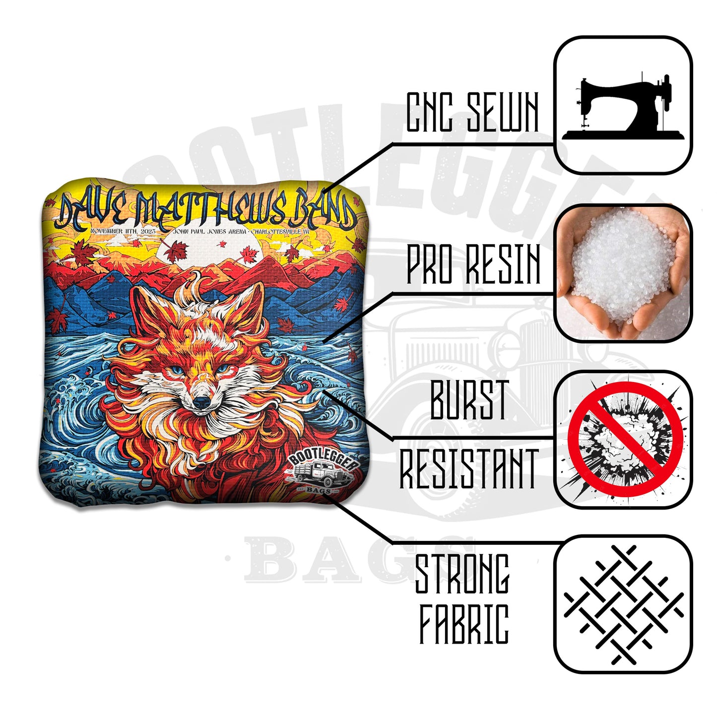 Dave Matthews Band Fan Art Cornhole Bags