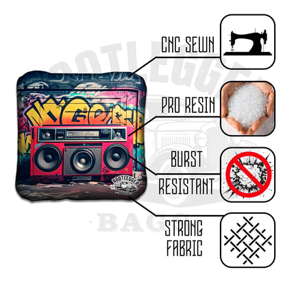 Street Music Retro Stereo Cornhole Bags