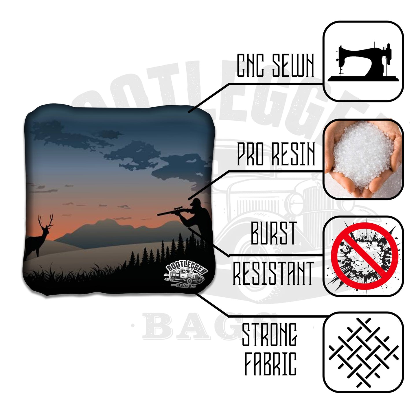 Hunting Deer and Ducks Cornhole Bags