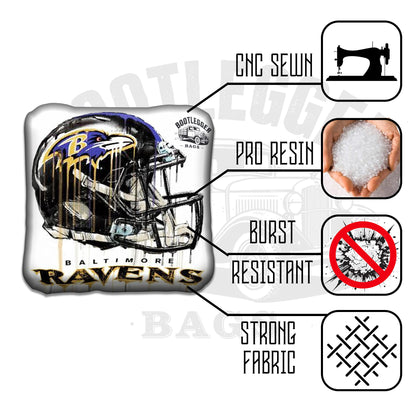 Baltimore Ravens Fan Art Cornhole Bags