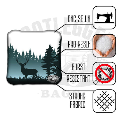 Buck Sillouette Hunting Cornhole Bags